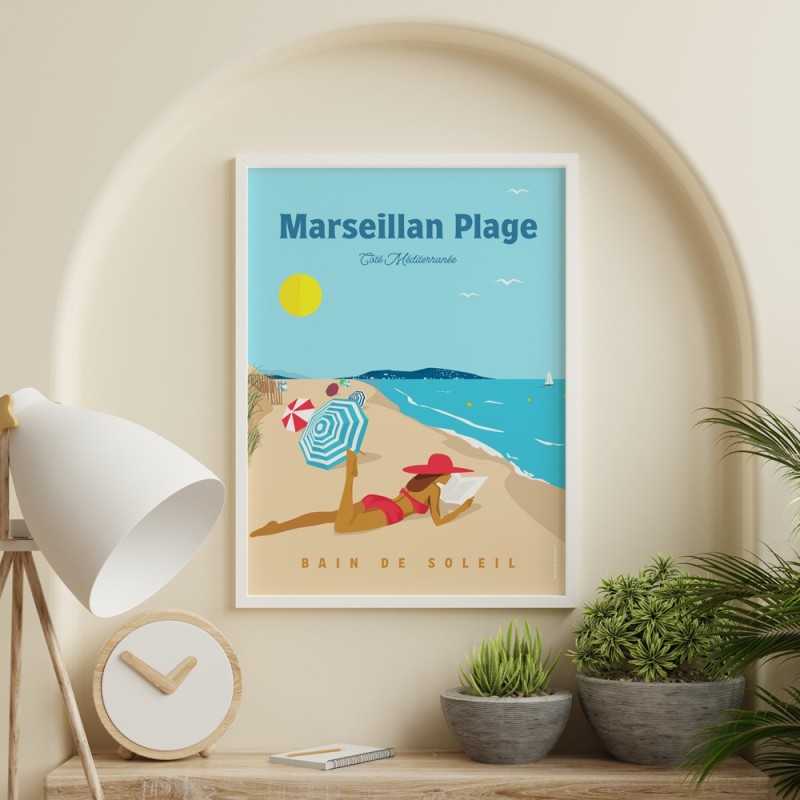 Affiche Marseillan Plage par Mistral et Tramontane