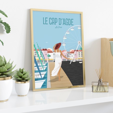 Affiche du Cap d'Agde par Mistral et Tramontane