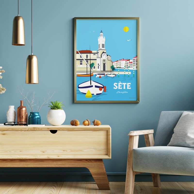 Affiche de Sète, l'ile singulière par Mistral et Tramontane