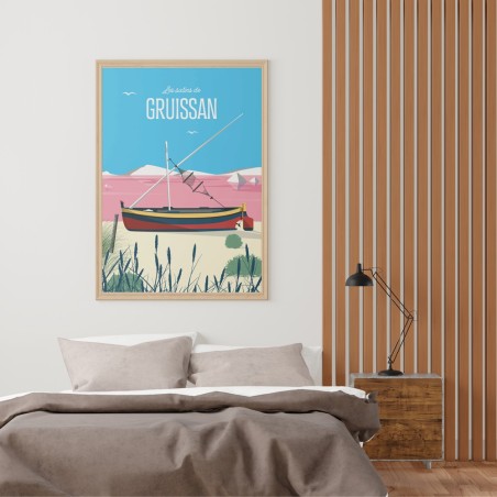 Affiche locale par Mistral et Tramontane, les Salins de Gruissan.