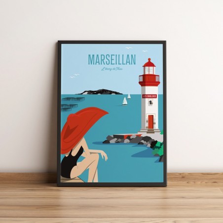 Affiche Marseillan, le phare des Onglous